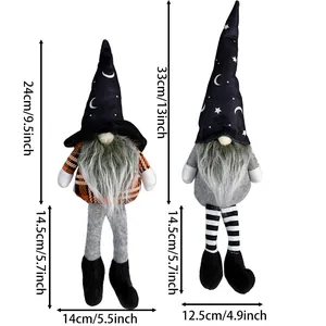 Halloween faceless gnome dolls with pointed moon hats and long legs home decoration