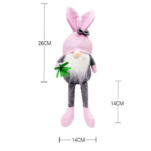 Easter gnome plush doll with bunny ears and dimensions 26x14cm for festive decoration
