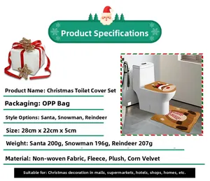 Detaillierte Angaben zum Weihnachts-Toilettensitzbezug-Set mit Rentier-Motiv