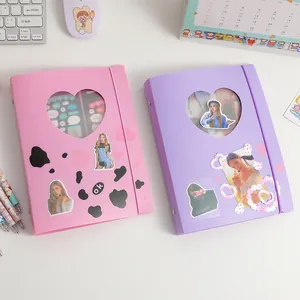 A5 Gematteerde Zes Gaten Losbladig Fotokaart Binder Hart Hol Fotoalbum Kpop Idool Kaart Collectie Boek Briefpapier Organizer