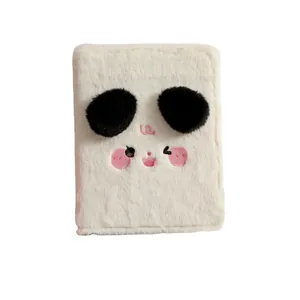 Album photo A5 mignon en peluche blanche avec oreilles de chiot et broderie