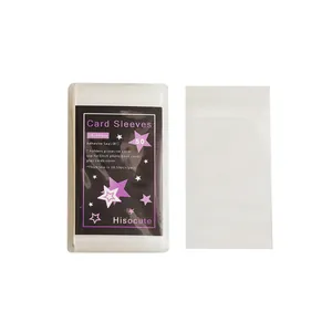 50pcs clear 3-inch 20-micron card sleeves for photocards with self-adhesive seal