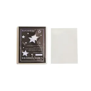 Clear 66x91mm protective card sleeves for 3-inch photos and game cards 50 pack