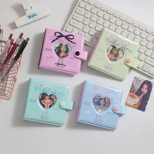 Mini 3 Inch Hollow Heart Photocard Collect Book PVC Ballet Style Photo Album For Idol Cards Polaroid Storage Organizers
