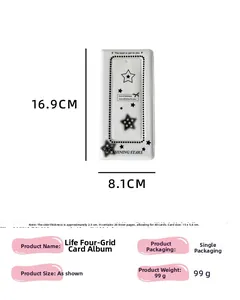 Spécifications de taille et capacité de 40 cartes pour l'album photo blanc compact