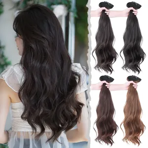 Long Wavy Hair Extensions Synthetic High Temperature Fiber Clip In Hair Piece For Women Daily Party Hair Extensions
