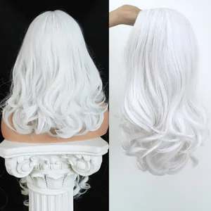 Cosplay Santa Claus set with long white wavy wig and beard for Christmas festive costumes