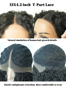 Detail of 13x4.2 inch T-Part Lace wig structure with natural hairline and adjustable cap