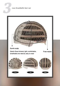 Filet intérieur respirant pour perruque avec sangles réglables pour un ajustement sûr