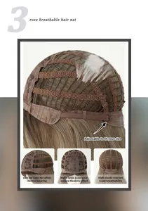 Détails du bonnet de perruque respirant avec sangles réglables et structure en maille