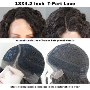 Dettaglio della calotta parrucca lace T-part 13x4.2 con cinturini e simulazione cuoio capelluto