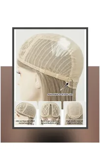 Internal structure of lace front wig with breathable rose net and adjustable straps