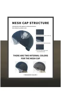 Detail of breathable lace wig cap structure with adjustable straps and elastic mesh