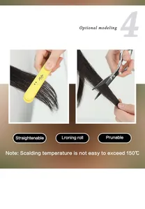 Deep wave wig styling tool for straightening and curling hair under 150 degrees