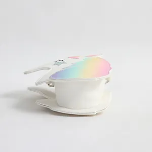 Petit sac licorne pour enfants avec paillettes arc-en-ciel et étoiles argentées