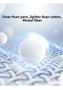 Renderizado 3D macro de tejido de fibra de modal ligero para ropa infantil fresca