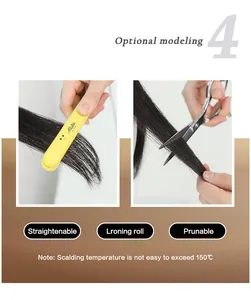 Perruque bob lace montrant la résistance thermique pour lisser, boucler et couper les cheveux