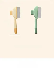 Detailed size specifications for the pet grooming brush with stainless steel bristles