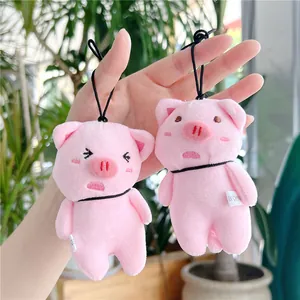 Cute Pink Pig Plush Keychain Pendant Soft Stuffed Animal Bag Charm For Women Girls Gift Kawaii Piggy Toy Accessory