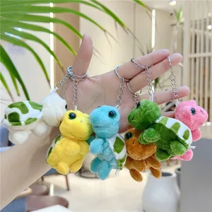 Schattige Pluche Kleine Zeeschildpad Sleutelhanger Zachte Cartoon Dier Knuffel Schildpad Tas Hanger Bedel Voor Rugzak Cadeau Kinderen