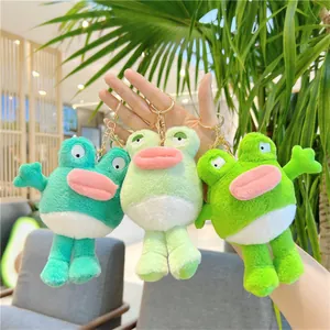 Lustiger Großmaul Frosch Plüsch Schlüsselanhänger Weiches Kuscheltier Puppe Tasche Anhänger Deko Schlüsselring Für Mädchen Frauen