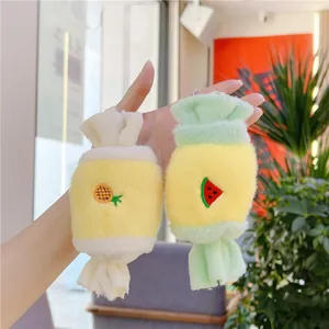 Cute plush candy-shaped doll pendants with pineapple and watermelon fruit embroidery