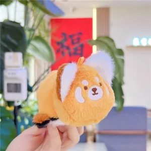 Niedlicher roter Panda Plüsch-Schlüsselanhänger zum Wenden für Rucksäcke und Geschenke