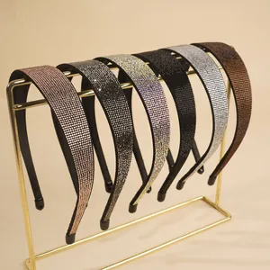 Luxus Glänzend Strass Breiter Rand Haarreif Für Damen Rutschfest Funkelnd Gepolstert Haarreif Elegant Mode Kopfschmuck Geschenk