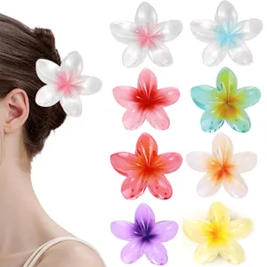 Plumeria Blume Haarkralle Farbverlauf Frangipani Haarschmuck Vintage Tropisch Strand Kopfschmuck Für Damen Mädchen Haarstyling