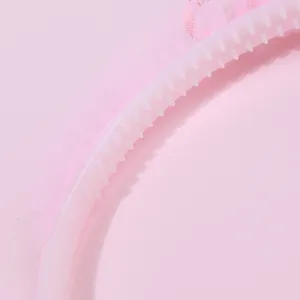 Pink princess headband with non-slip teeth and lace decoration for girls