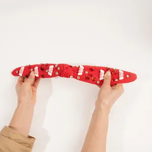 Diadema roja con alas LOVE y diamantes de imitación para el día de San Valentín