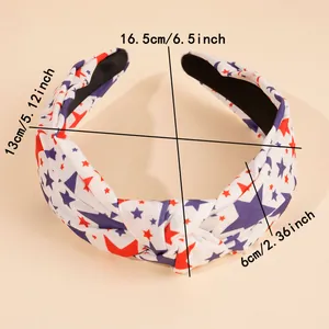 Spécifications de taille pour un serre-tête noué en tissu à imprimé d'étoiles
