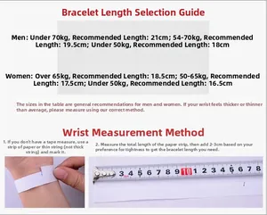 Guide des tailles pour bracelets en tungstène avec instructions de mesure et conseils