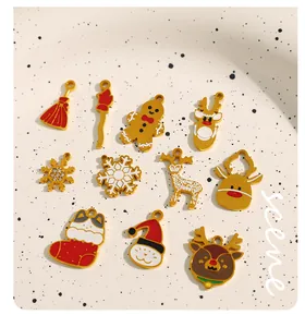 Detailliertes Set mit 11 festlichen Weihnachts-Anhängern für DIY-Schmuck und Basteln