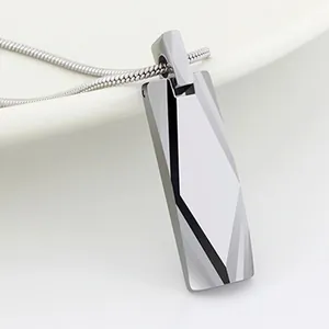 Minimalistischer Wolframstahl Geometrisches Prisma Anhänger Moderner Facettenschliff Schmuck Nur Anhänger Ohne Kette Herren