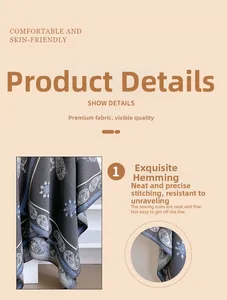 Detail of premium stitching and intricate paisley pattern on a dark grey cashmere-like shawl