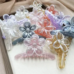 Mollette per capelli a forma di fiore di plumeria perlato in vari colori eleganti