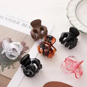 Pince à Cheveux Poulpe Minimaliste Mat Brillant Résine Barrette Antidérapante Tenue Forte Outil de Coiffage pour Femmes