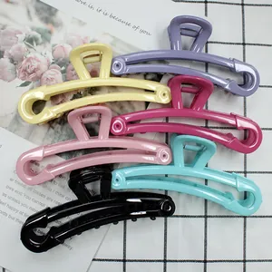 Korean Style Safety Pin Large Hair Claw Clip Sweet Candy Color Resin Shark Clip For Women Thick Hair Accessories