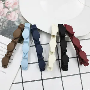 6-pack colorful matte hair clips for braiding with triple small upper clips for styling