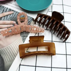 Set di 3 mollette per capelli con design a treccia e stile rettangolare in resina opaca