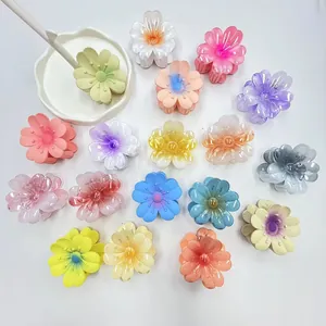 Pinza Per Capelli A Forma Di Plumeria Per Donna Vacanza Al Mare Estate Sfumata Resina Opaca Accessori Per Capelli