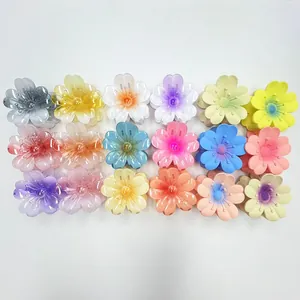 Set di 18 mollette per capelli a forma di fiore colorato con sfumature vivaci da donna