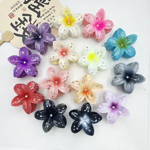 Set di tredici mollette per capelli a fiore colorate con strass luccicanti per acconciature