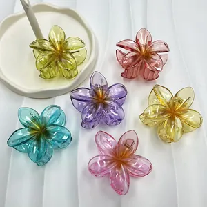 Mollette per capelli a forma di fiore in sei colori per accessori da spiaggia e vacanze