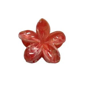 Pinza per capelli a fiore con motivo marmorizzato colorato per look estivi