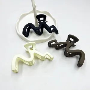 Matte Große Wellen Haarklammer Für Damen Dickes Haar Einfache Kunststoff Shark Clip Elegante Haar Styling Accessoires
