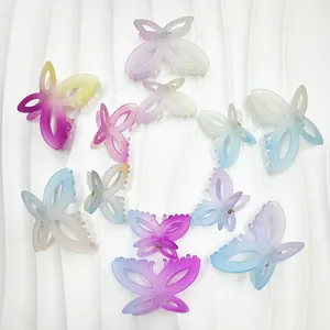 Molle per capelli a farfalla opache in colori sfumati pastello per acconciatura