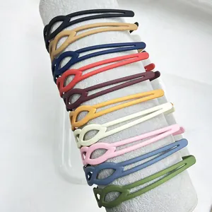 Set of 10 matte colorful hollow leaf headbands in various elegant shades for women