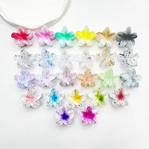 Mollette per capelli a forma di fiori di plumeria colorati per vacanze al mare